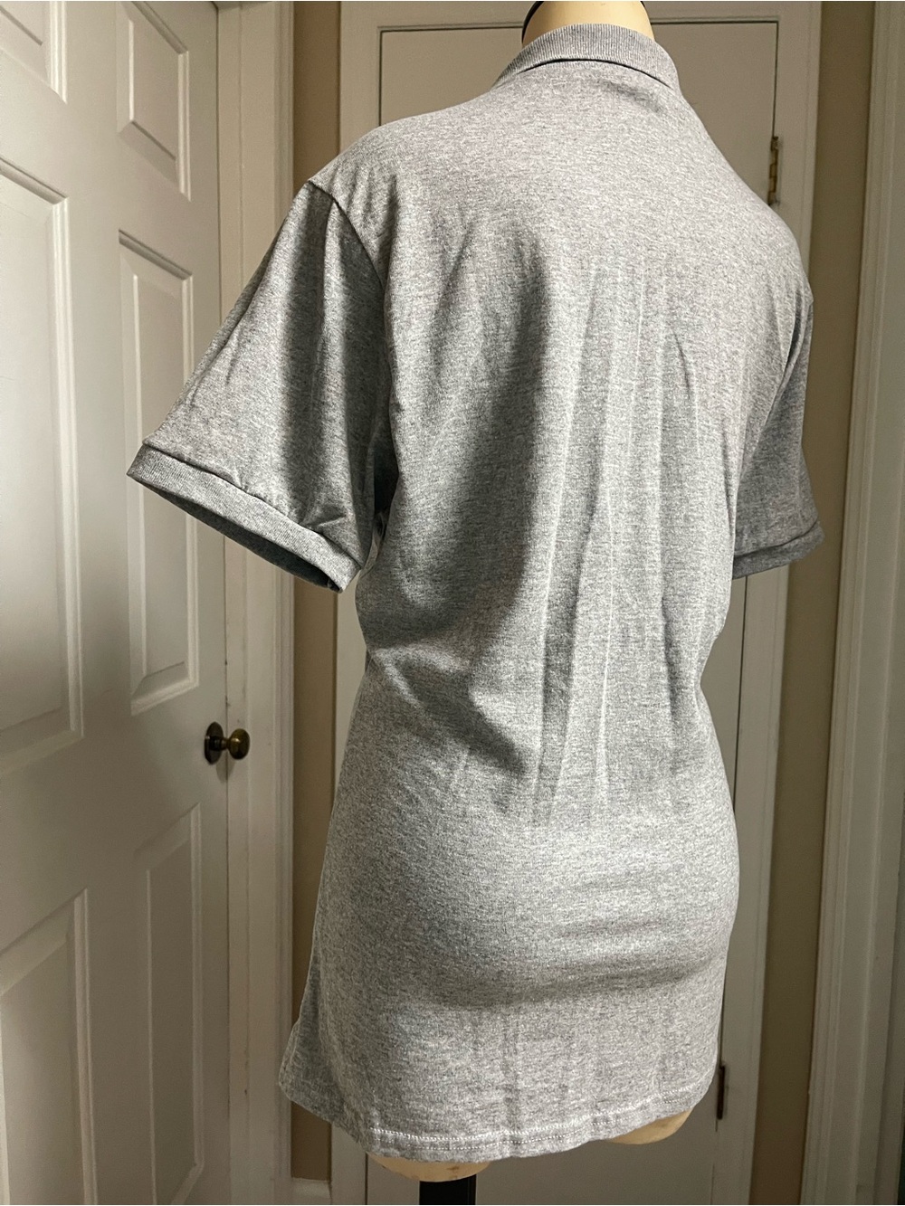 Jerzees Heather Gray 4 Button Collared Polo Shirt - Picture 5 of 13